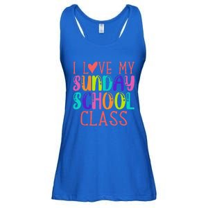 Sunday School Teacher I Love My Class Church Jesus Bible Ladies Essential Flowy Tank