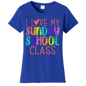 Sunday School Teacher I Love My Class Church Jesus Bible Women's T-Shirt