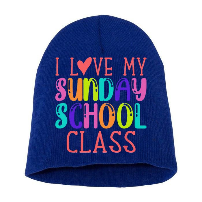 Sunday School Teacher I Love My Class Church Jesus Bible Short Acrylic Beanie