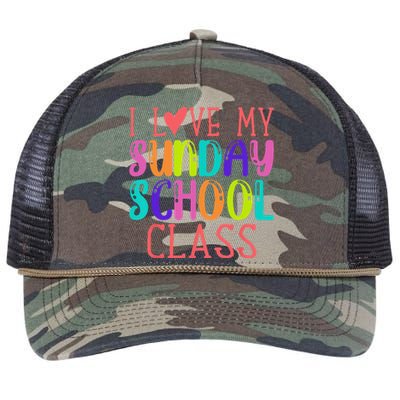 Sunday School Teacher I Love My Class Church Jesus Bible Retro Rope Trucker Hat Cap