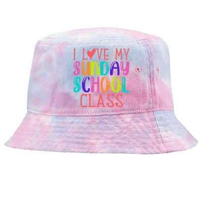 Sunday School Teacher I Love My Class Church Jesus Bible Tie-Dyed Bucket Hat