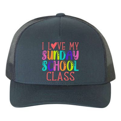 Sunday School Teacher I Love My Class Church Jesus Bible Yupoong Adult 5-Panel Trucker Hat