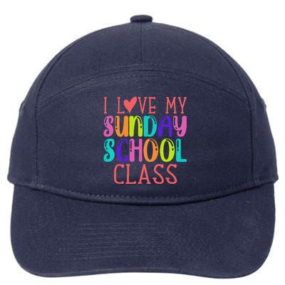 Sunday School Teacher I Love My Class Church Jesus Bible 7-Panel Snapback Hat