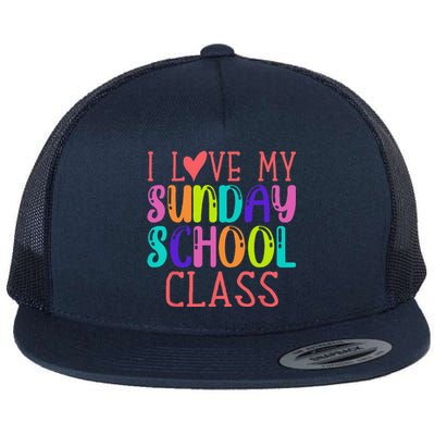 Sunday School Teacher I Love My Class Church Jesus Bible Flat Bill Trucker Hat