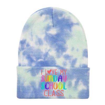 Sunday School Teacher I Love My Class Church Jesus Bible Tie Dye 12in Knit Beanie