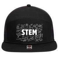 Stem Science Technology Engineering Math Teacher Student 7 Panel Mesh Trucker Snapback Hat