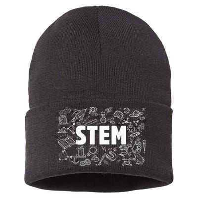 Stem Science Technology Engineering Math Teacher Student Sustainable Knit Beanie
