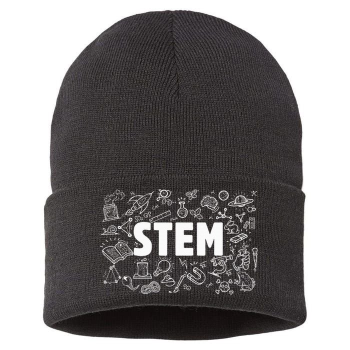 Stem Science Technology Engineering Math Teacher Student Sustainable Knit Beanie