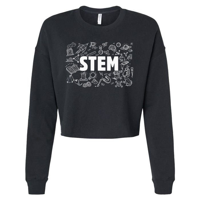 Stem Science Technology Engineering Math Teacher Student Cropped Pullover Crew