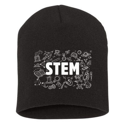 Stem Science Technology Engineering Math Teacher Student Short Acrylic Beanie