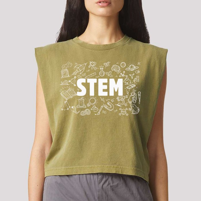 Stem Science Technology Engineering Math Teacher Student Garment-Dyed Women's Muscle Tee