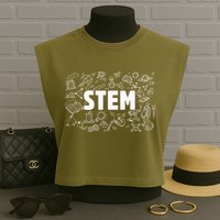 Stem Science Technology Engineering Math Teacher Student Garment-Dyed Women's Muscle Tee