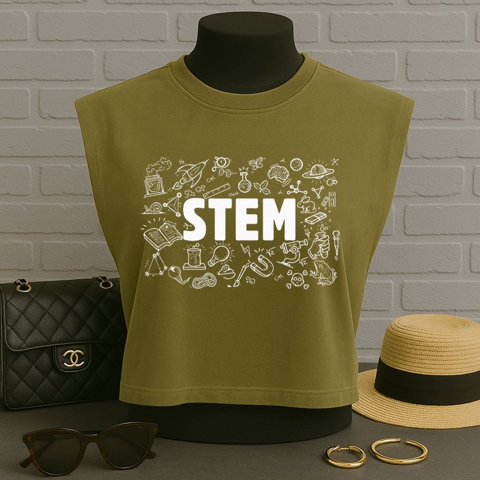 Stem Science Technology Engineering Math Teacher Student Garment-Dyed Women's Muscle Tee