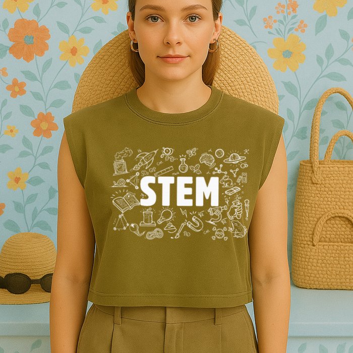 Stem Science Technology Engineering Math Teacher Student Garment-Dyed Women's Muscle Tee