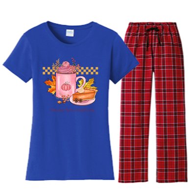 S Sweeter Than Pumpkin Spice Pie Autumn Fall Season Cute Gift Women's Flannel Pajama Set