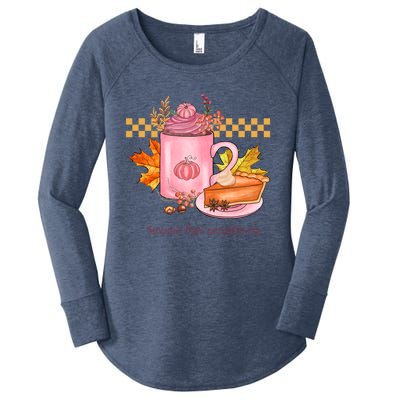 S Sweeter Than Pumpkin Spice Pie Autumn Fall Season Cute Gift Women's Perfect Tri Tunic Long Sleeve Shirt