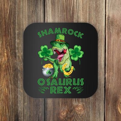 Shamrock T Rex St Patricks Day Coaster