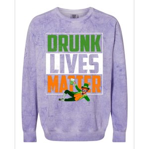 Drunk Lives Matter Colorblast Crewneck Sweatshirt