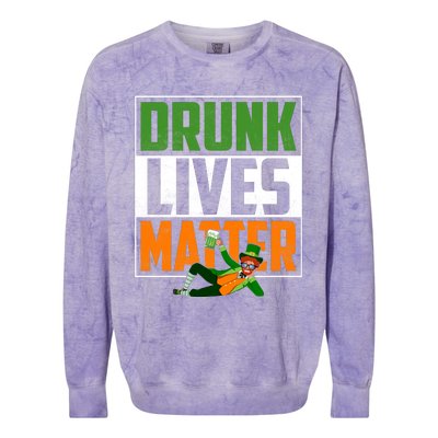 Drunk Lives Matter Colorblast Crewneck Sweatshirt