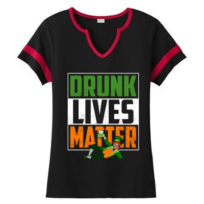 Drunk Lives Matter Ladies Halftime Notch Neck Tee