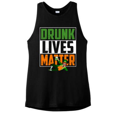 Drunk Lives Matter Ladies PosiCharge Tri-Blend Wicking Tank