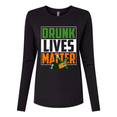 Drunk Lives Matter Womens Cotton Relaxed Long Sleeve T-Shirt