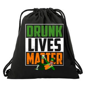 Drunk Lives Matter Drawstring Bag