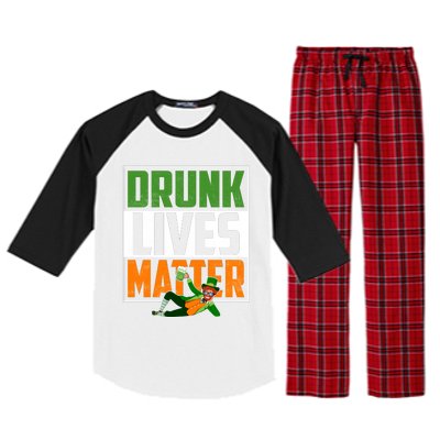 Drunk Lives Matter Raglan Sleeve Pajama Set