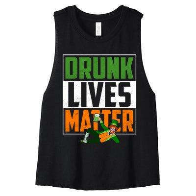 Drunk Lives Matter Women's Racerback Cropped Tank