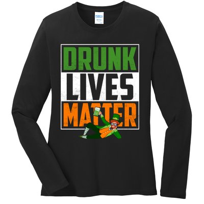 Drunk Lives Matter Ladies Long Sleeve Shirt