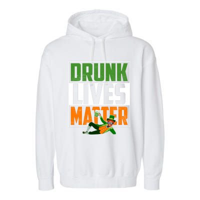 Drunk Lives Matter Garment-Dyed Fleece Hoodie