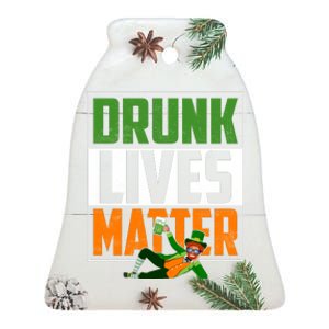 Drunk Lives Matter Ceramic Bell Ornament