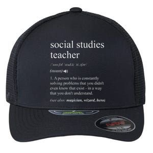 Social Studies Teacher Dictionary Definition Flexfit Unipanel Trucker Cap