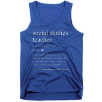 Social Studies Teacher Dictionary Definition Tank Top