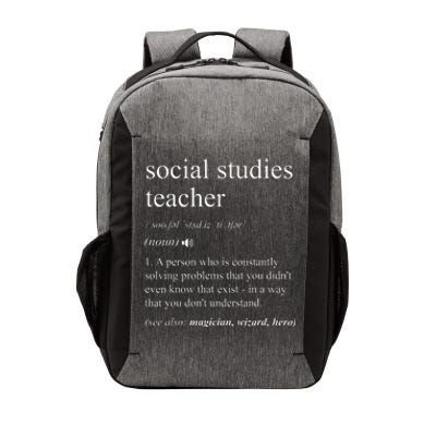 Social Studies Teacher Dictionary Definition Vector Backpack