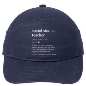 Social Studies Teacher Dictionary Definition 7-Panel Snapback Hat