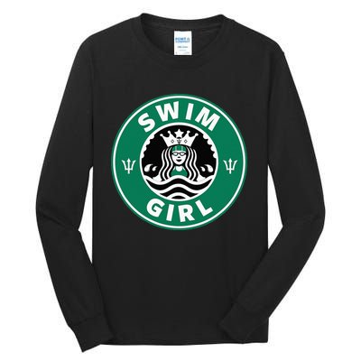 Swim Swimming Team Funny Parody Tall Long Sleeve T-Shirt