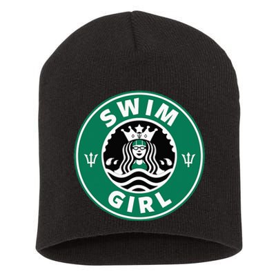 Swim Swimming Team Funny Parody Short Acrylic Beanie