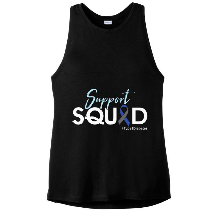 Support Squad Type 1 Diabetes Awareness Ladies PosiCharge Tri-Blend Wicking Tank