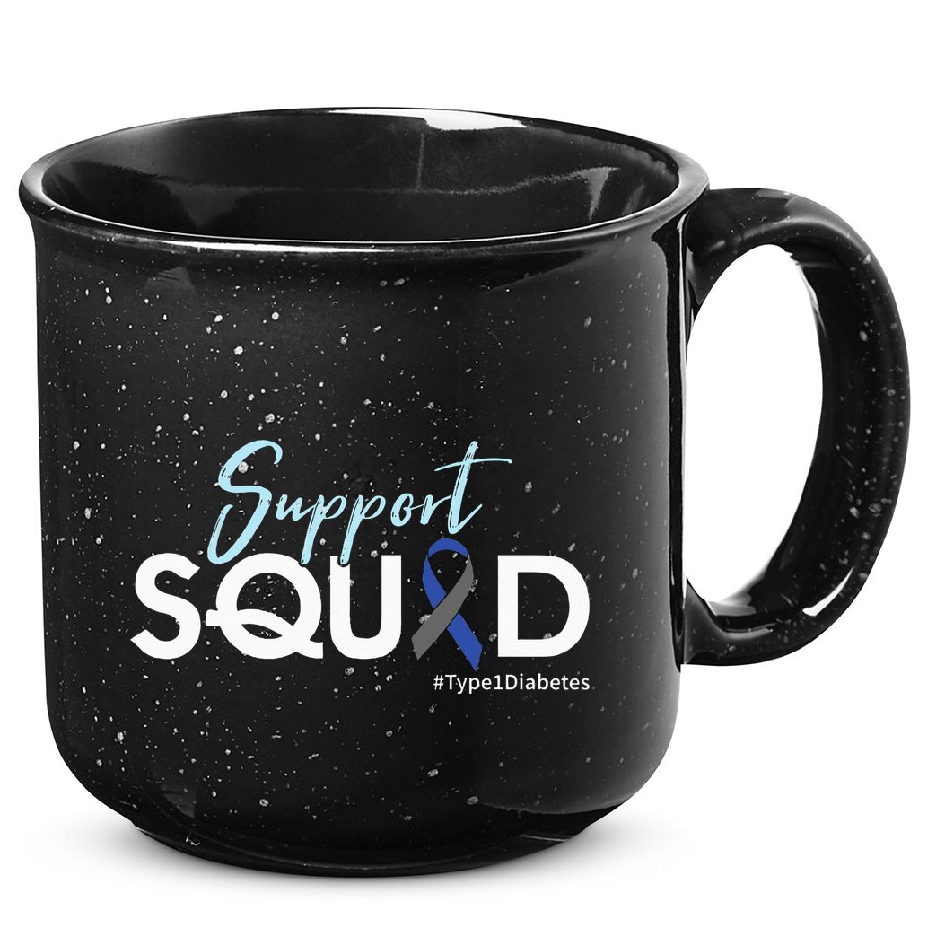 Support Squad Type 1 Diabetes Awareness 15oz Campfire Ceramic Mug