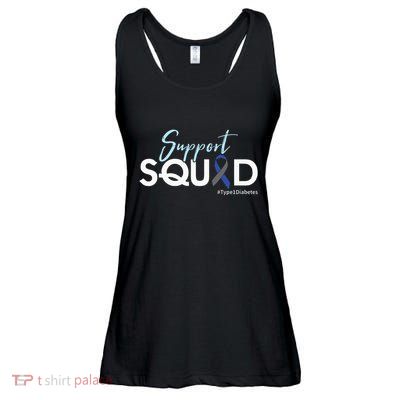 Support Squad Type 1 Diabetes Awareness Ladies Essential Flowy Tank