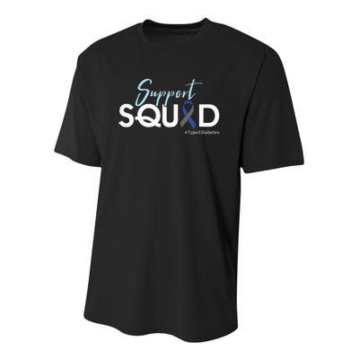 Support Squad Type 1 Diabetes Awareness Youth Performance Sprint T-Shirt