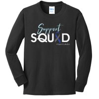 Support Squad Type 1 Diabetes Awareness Kids Long Sleeve Shirt