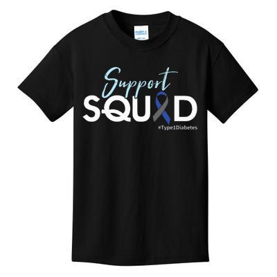 Support Squad Type 1 Diabetes Awareness Kids T-Shirt