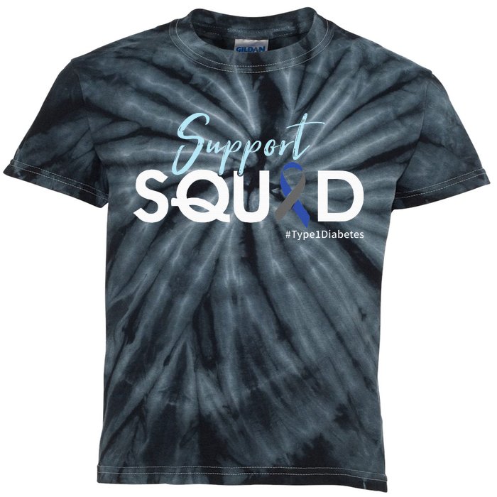 Support Squad Type 1 Diabetes Awareness Kids Tie-Dye T-Shirt