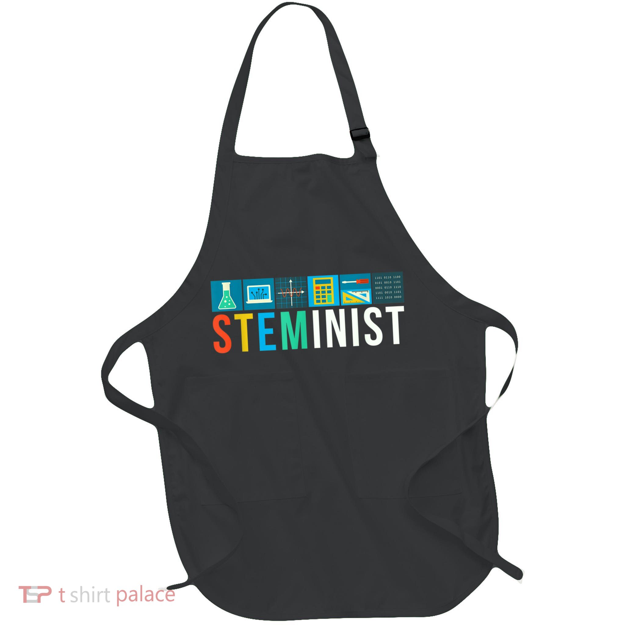 Steminist Science Technology Engineering Math STEM Full-Length Apron With Pockets
