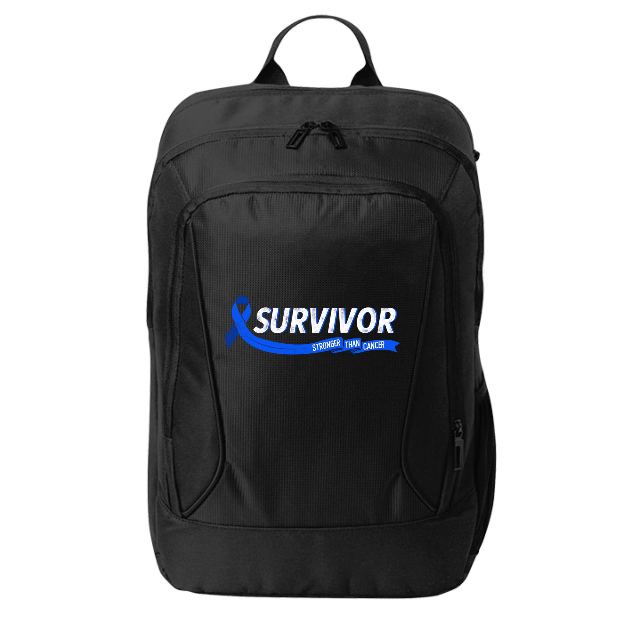 Survivor Stronger Than Cancer Colon Cancer Awareness Gift City Backpack