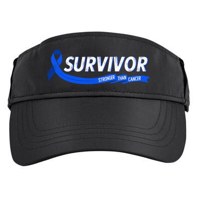 Survivor Stronger Than Cancer Colon Cancer Awareness Gift Adult Drive Performance Visor