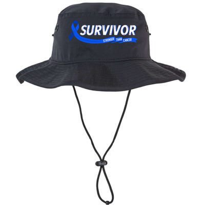 Survivor Stronger Than Cancer Colon Cancer Awareness Gift Bucket Hat