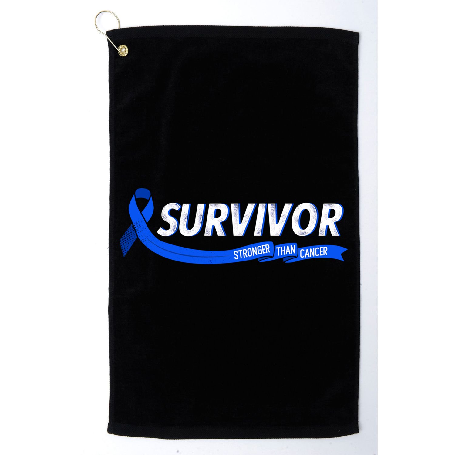 Survivor Stronger Than Cancer Colon Cancer Awareness Gift Golf Towel